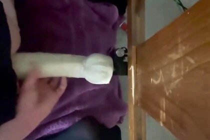 Anal huge dildo