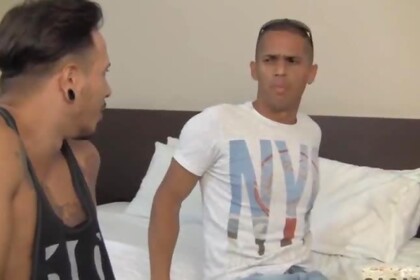 NAUGHTY FRIEND REQUESTS FOOT MASSAGE AND ENDERS HANDS ON FRIEND... HE LIKED IT?