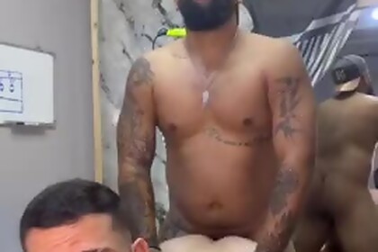 Alex and his favorite barber