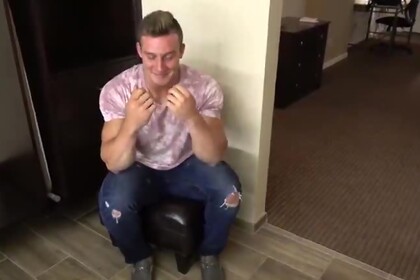 All American Teen Jerks His Muscle Cock & Cums