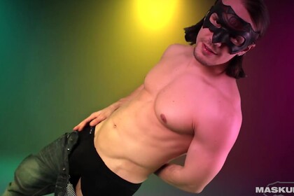 Long Haired Hunk Strips &amp; Reveals Huge Uncut Cock