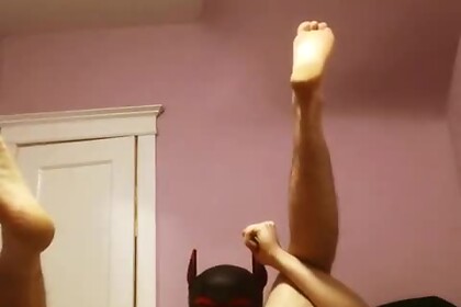 pup fucks himself with dildo FULL