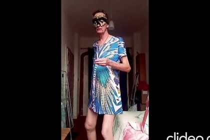 crossdressing with sunglasses or mask