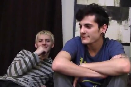 Virgin Fucks His Friend. Gay4pay Bareback Threesome