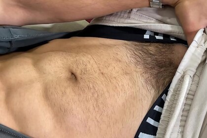 Young Ripped Straight Lad Wanks his Huge Uncut Cock & Shows off his Hairy Hole & Cums Everywhere!
