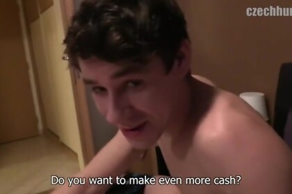 CZECH HUNTER 383 - Dark Haired Straight Dude tries things his GF wouldn't do